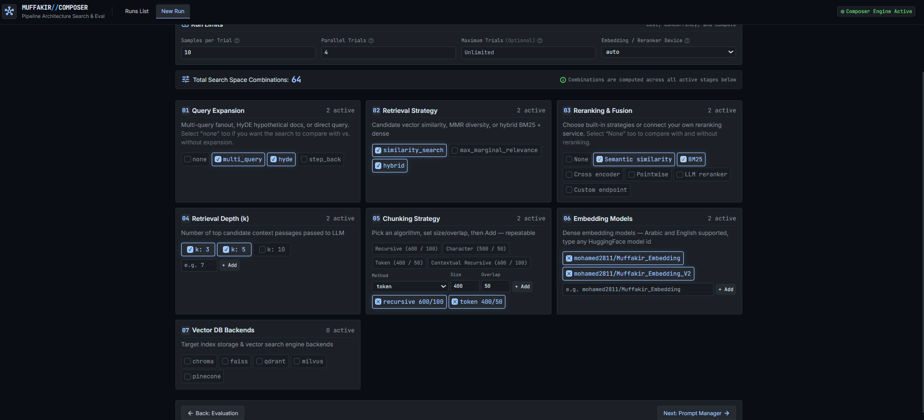 5. Search Space Configuration